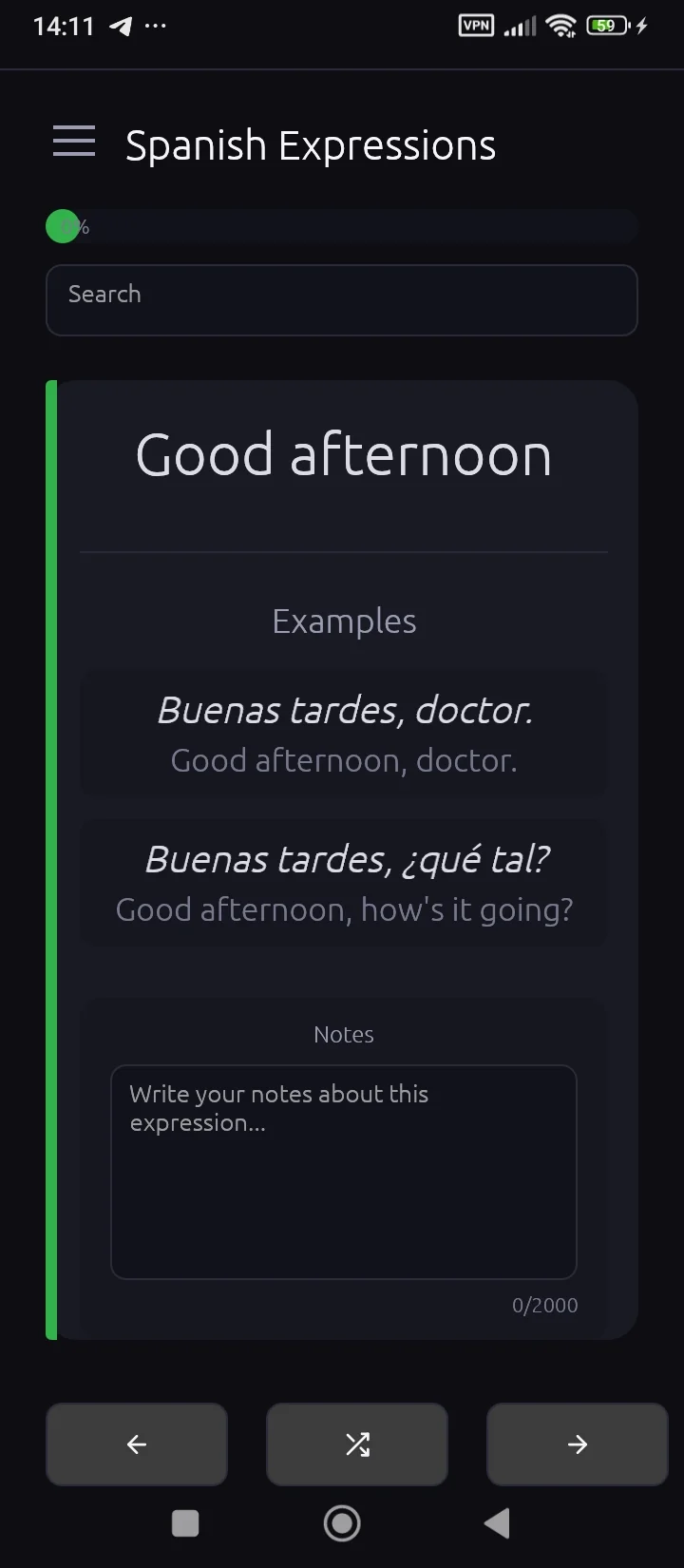 Spanish Expressions on Android