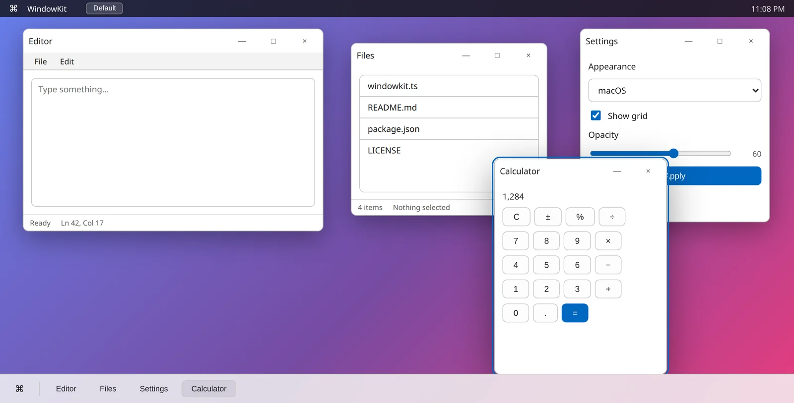 WindowKit — Windows theme